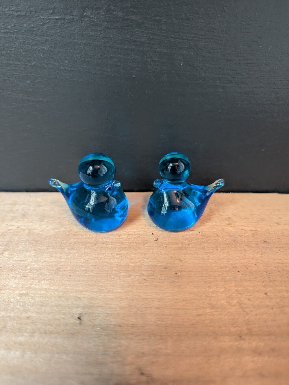 Adorable Mini Vintage Glass Bluebirds
